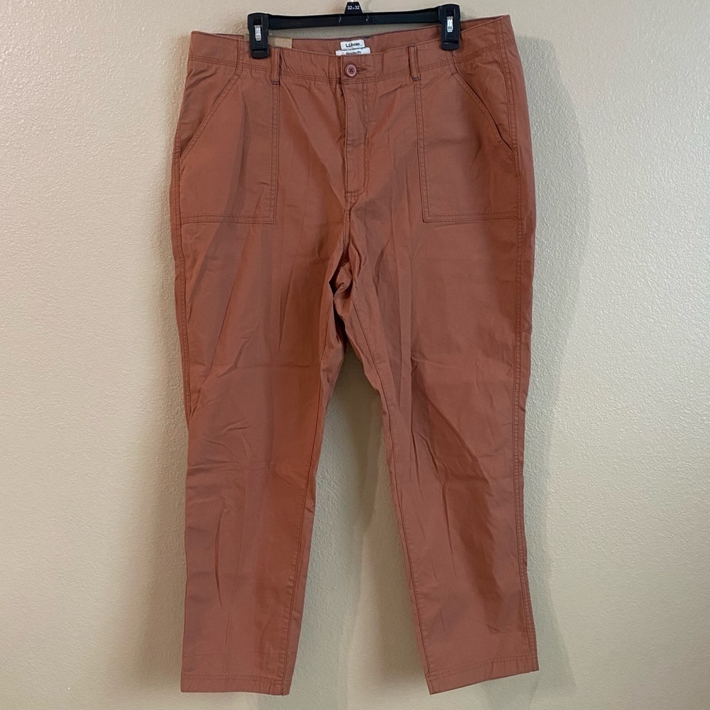 LL Bean New Size 18 Favorite Fit Straight Leg Chino Pant‎ in Allspice Comfort